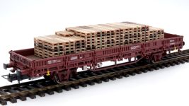 In der Spur H0-PAL-173 - H0 - Palettenstapel 173 Paletten mit montierten Zurrbändern